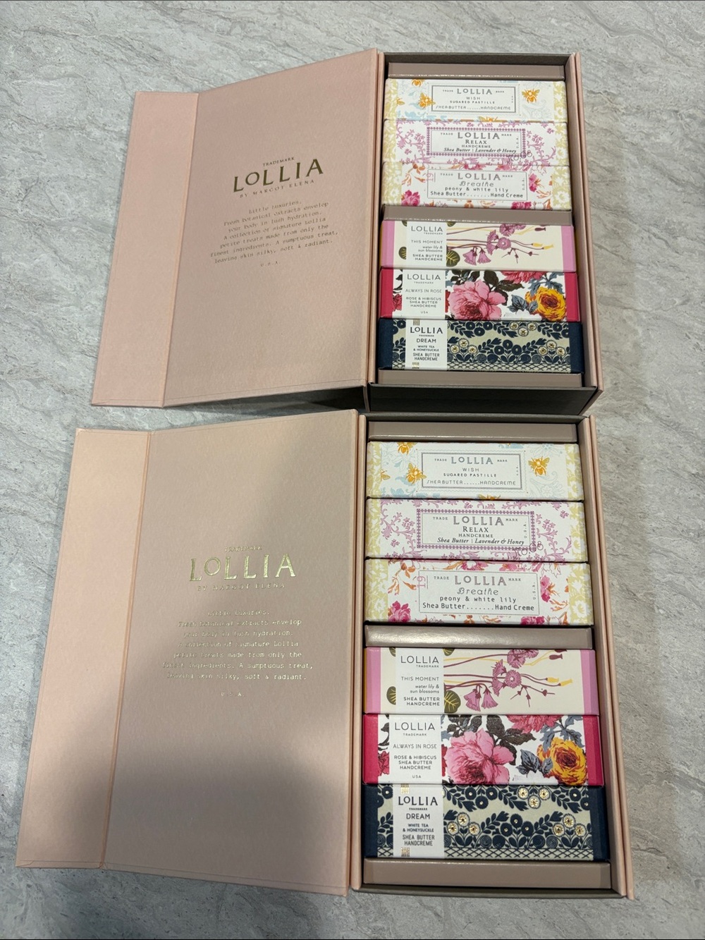 LOLLIA Floral Hand Cream Gift Set in Blush Pink